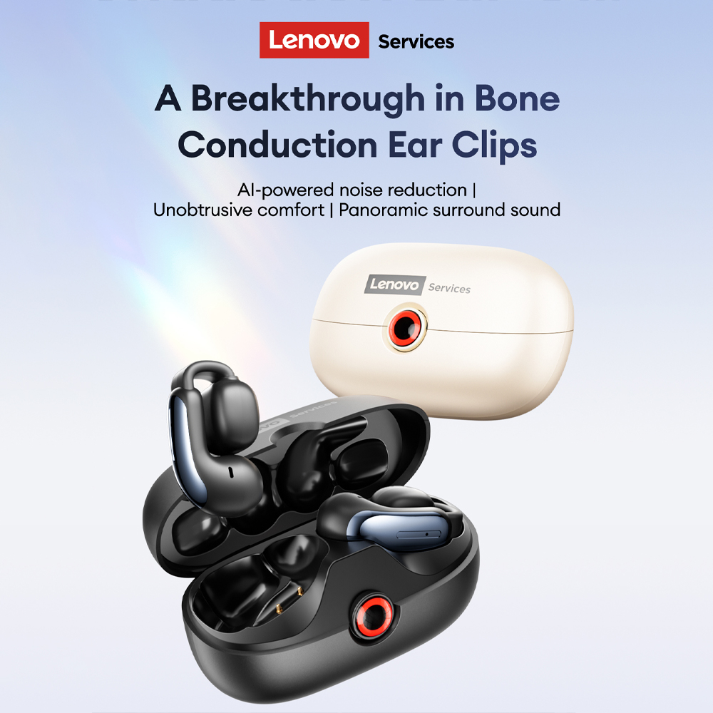 Wired Earphone Mic - 레노버 LES-108 골전도 TWS 이어 클립