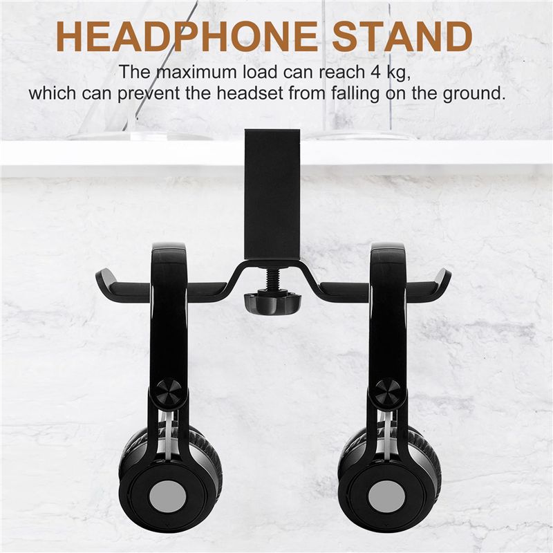데스크 아래에 설치하는 듀얼 헤드폰 스탠드, 범용 PC - Headphone Stand Desk 리뷰 및 가격